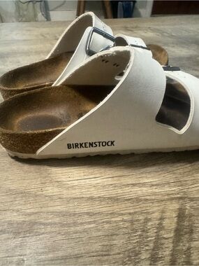 Birkenstock  White Arizona Two-Strap Sandal